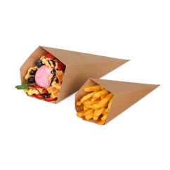 Sac pointu en carton brun