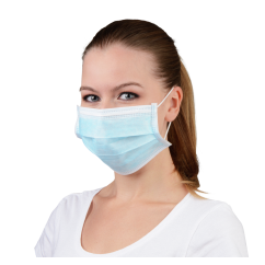 Masque jetable 3 couches type 2, bleu