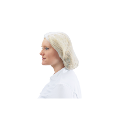 Charlotte jetable en non-tissé PP, blanche