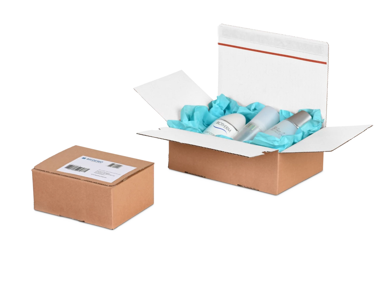 COMFORT-BOX avec fermeture adhésive, intérieur blanc