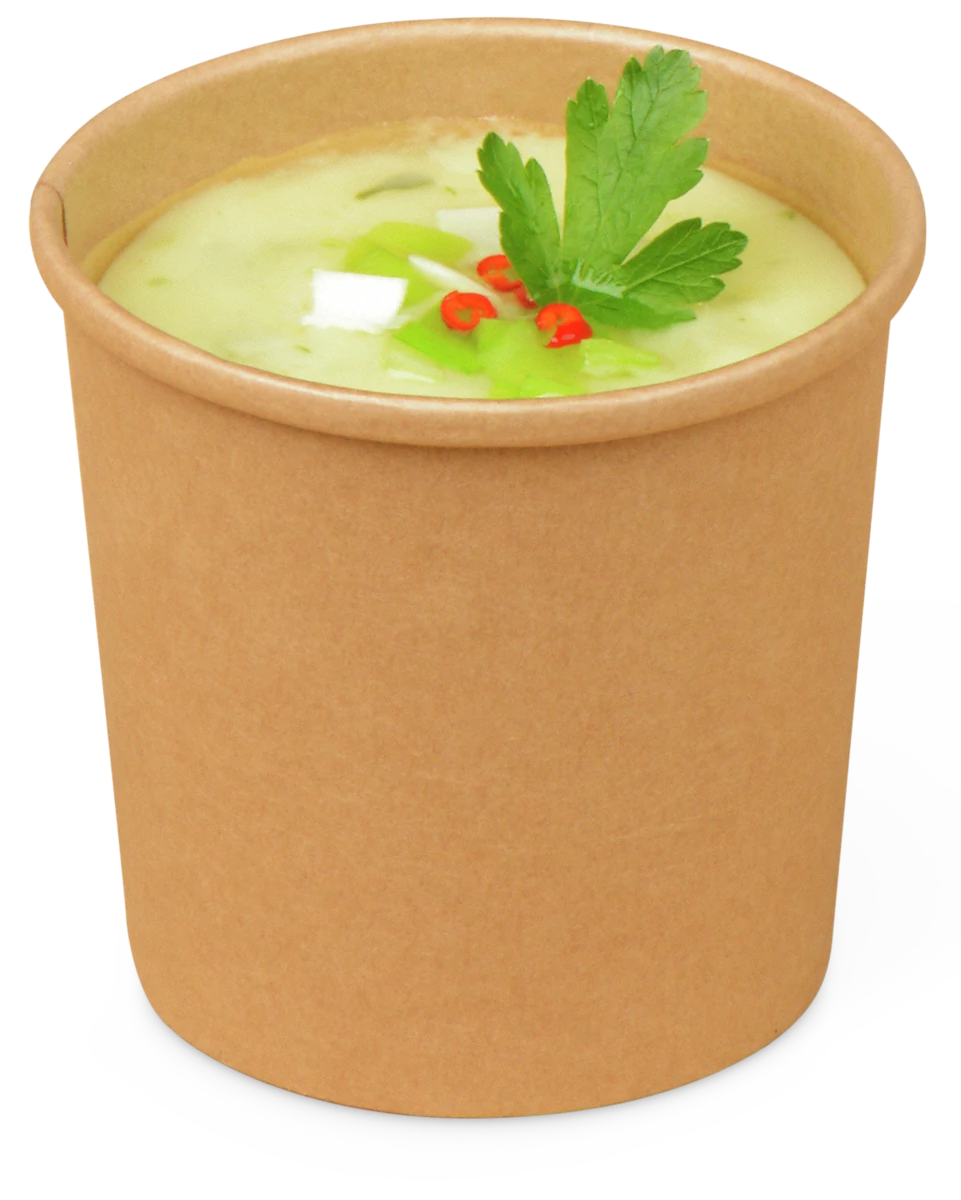 Gobelet en carton/gobelet à soupe brun PREMIUM