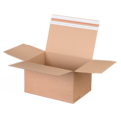 Boîtes avec fermeture adhésive