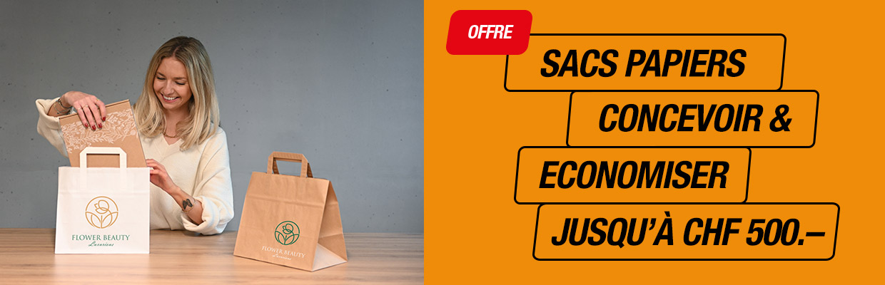 Faire imprimer des sacs en papier blanc ou marron et économiser