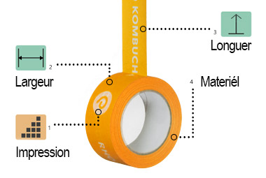 Votre ruban adhésif peut être facilement personnalisé