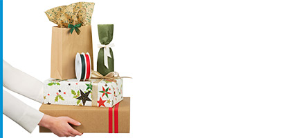 Emballages de Noël et matériel de décoration