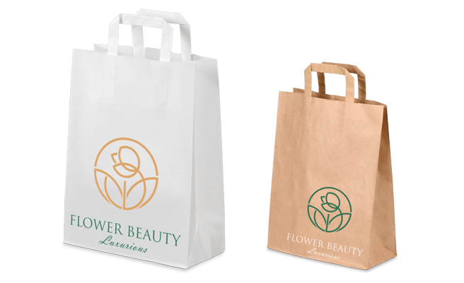 sac en papier de Flower Beauty