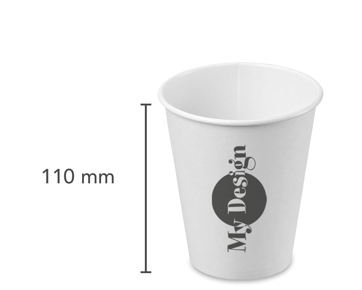 bedruckter Pappbecher, 12oz, Höhe: 110 mm