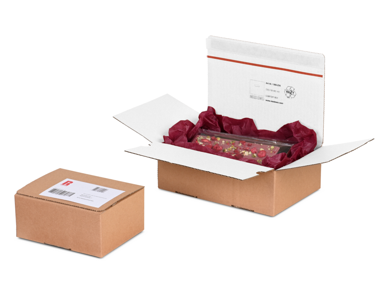 Automatikboden-Karton COMFORT-BOX, innen weiss