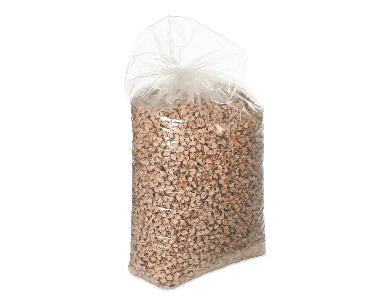 Umweltfreundliches Polstermaterial im grossvolumigen Foliensack für effiziente Logistik und Lagerhaltung.
