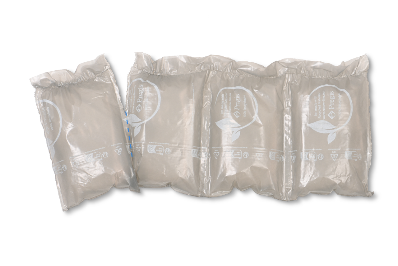 MINI PAK’R® Folie Typ 1 mit 30 % Recyclinganteil – zur Polsterung von Zwischenlagen