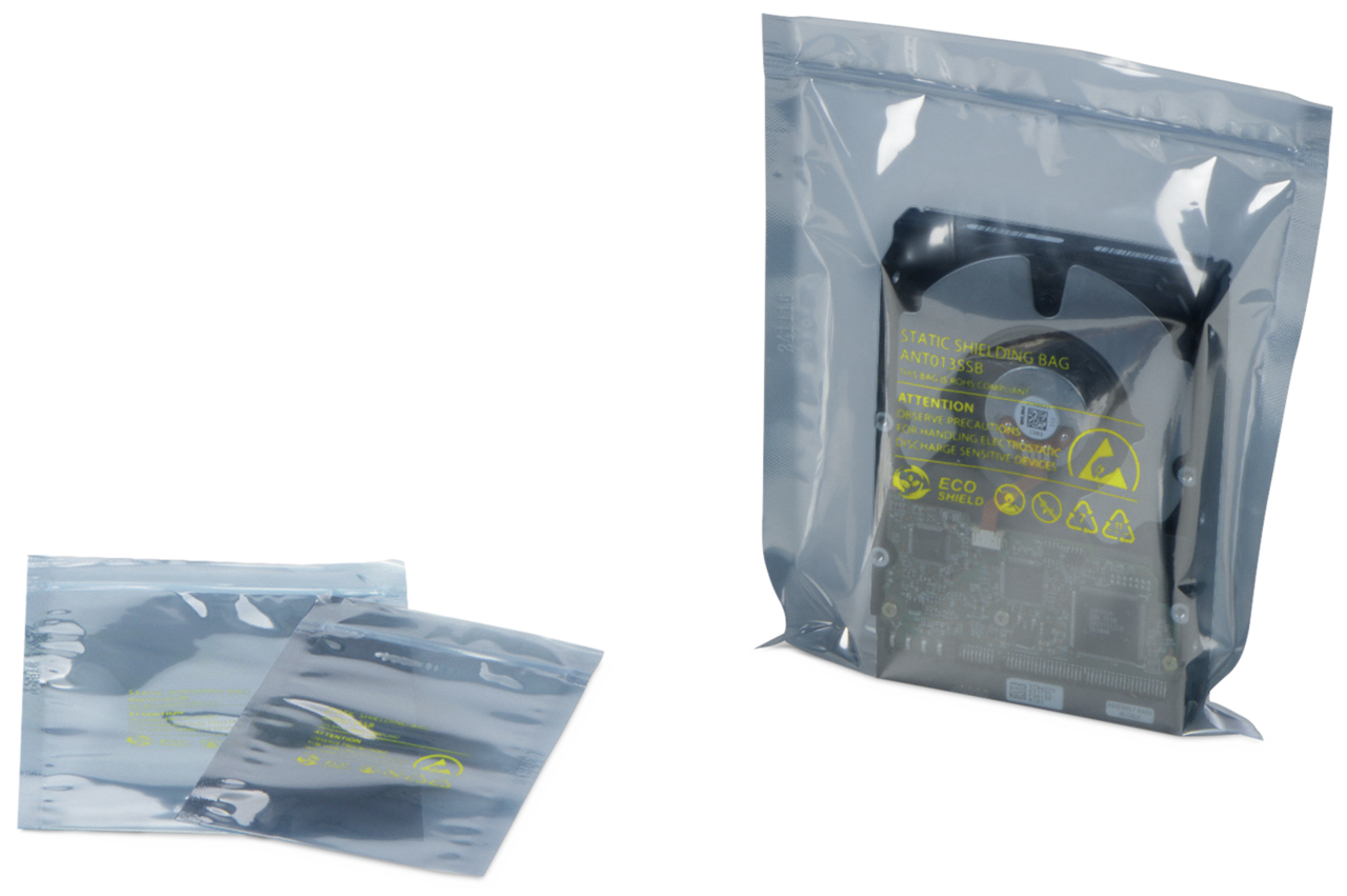ESD-Abschirmbeutel mit Druckverschluss RECYCLING