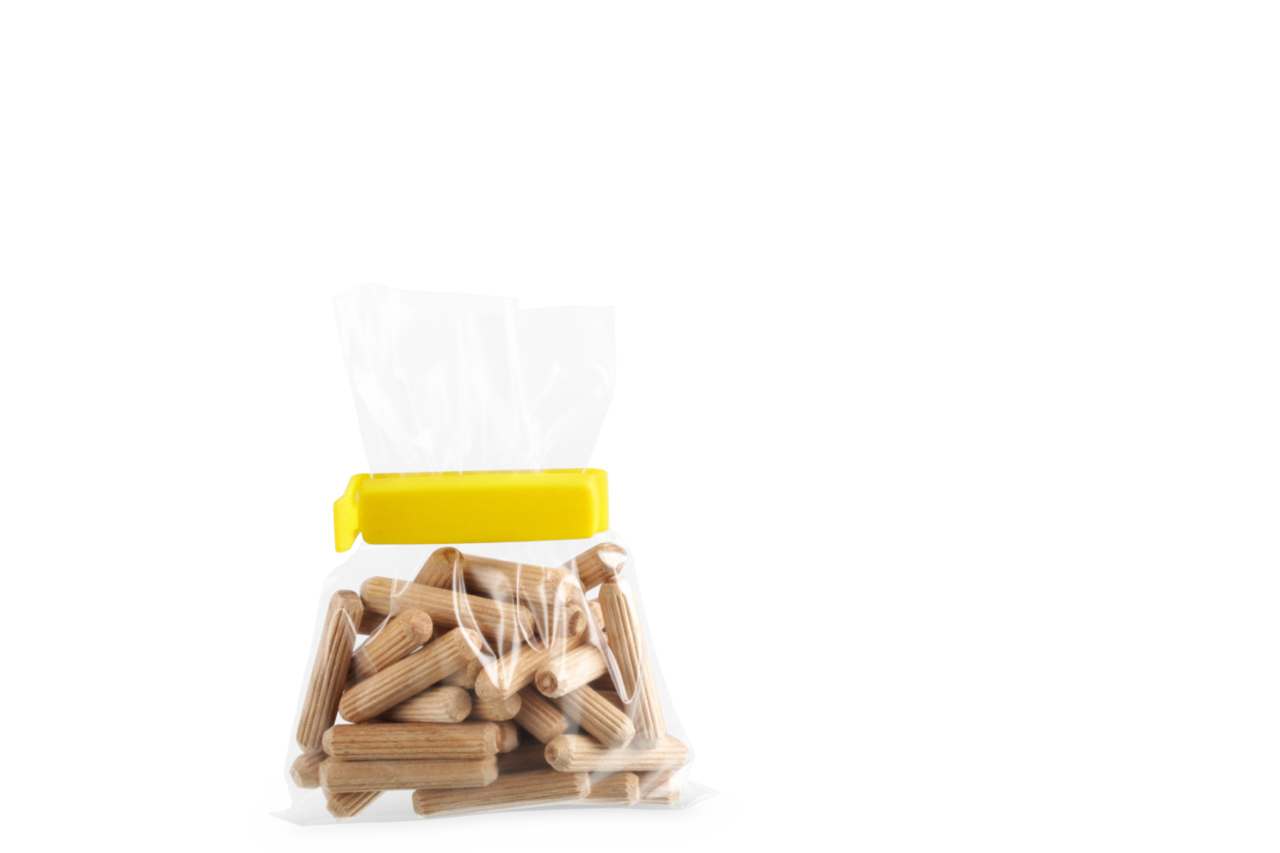 Einfaches Verschliessen von geöffneten Packungen dank perfekter Grösse.