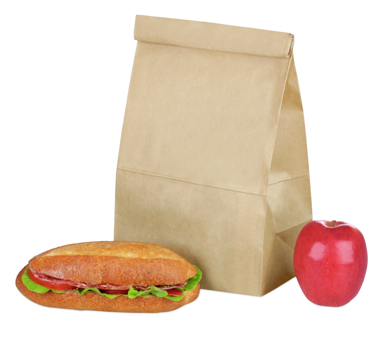 Lunchbag aus Kraftpapier