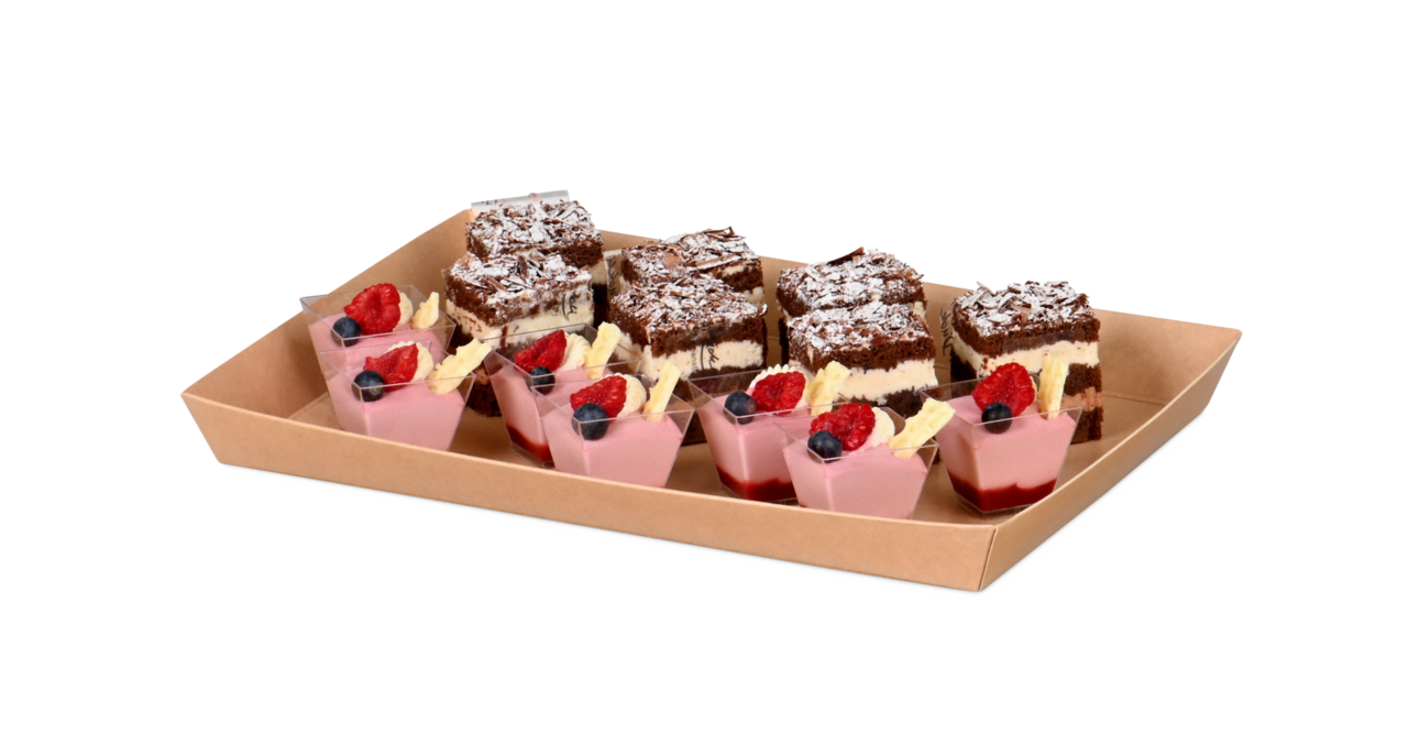 äusserst stabil und bereits aufgerichtet – auch für Torten und Patisserie geeignet