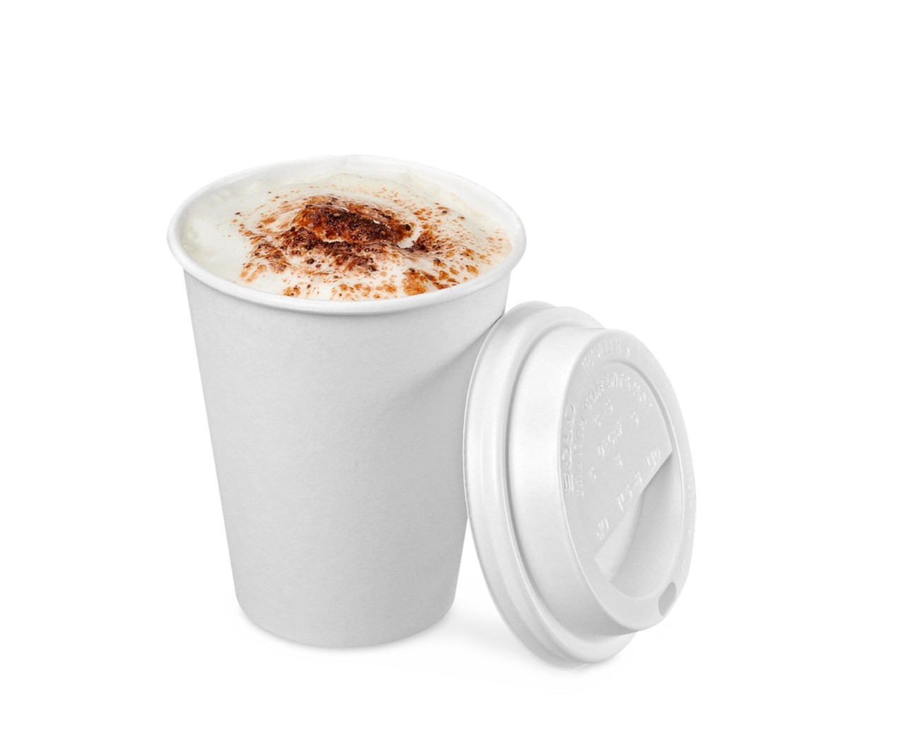 Heissgetränke-Becher PE-beschichtet weiss
