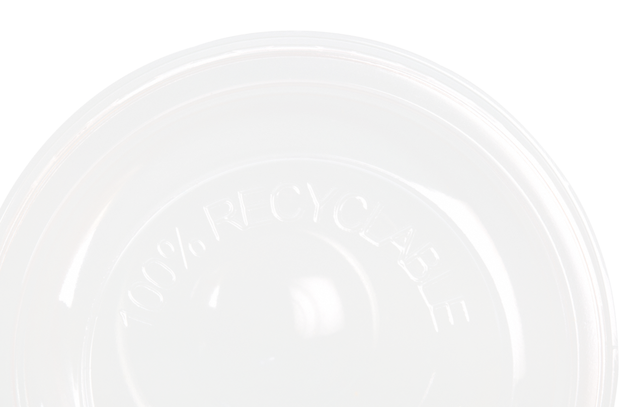 Prägung auf dem Deckel weist Ihre Kunden auf die Recyclingfähigkeit hin