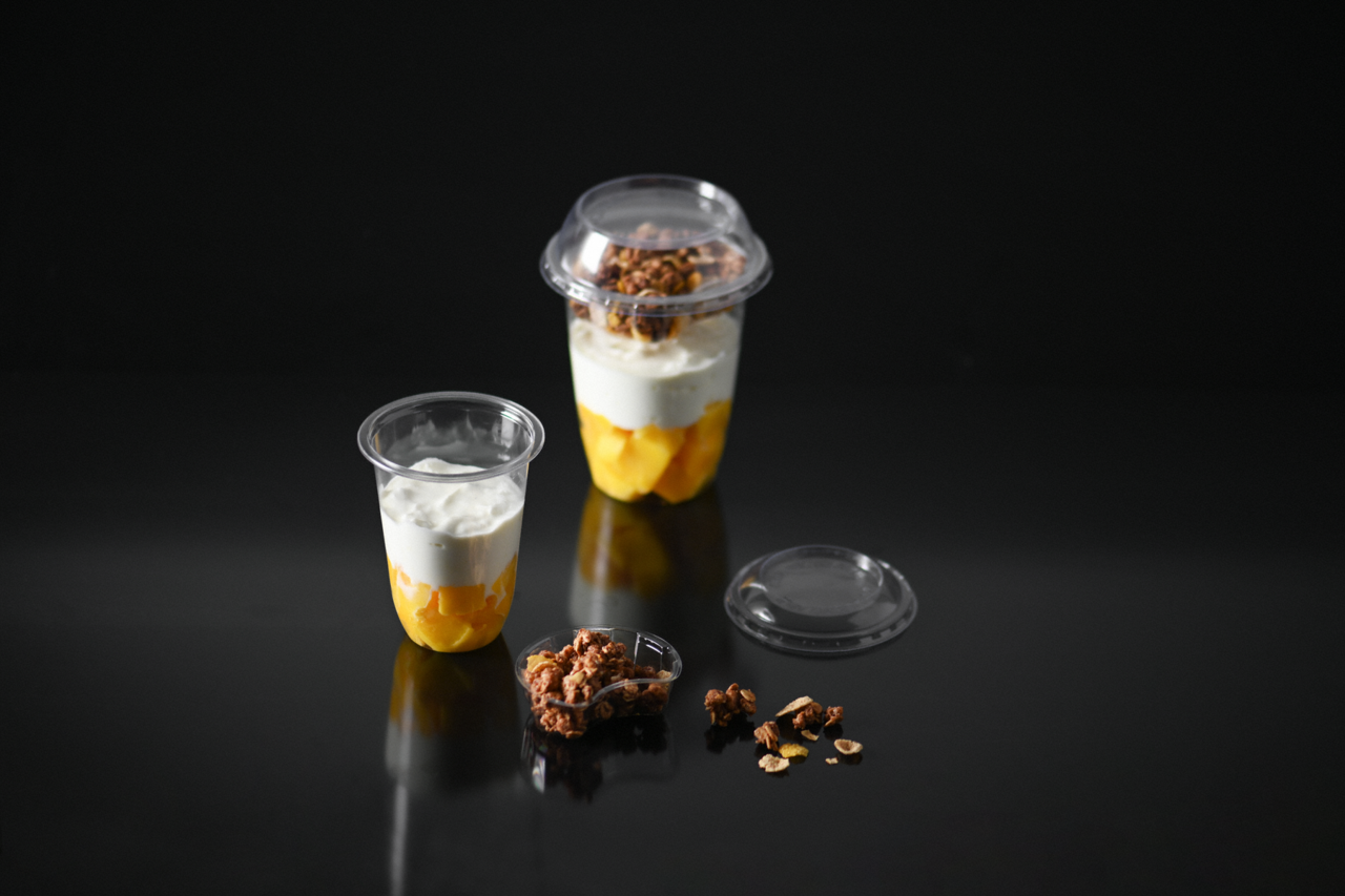 Feinkostbecher aus rPET ELEGANCE & Deckel