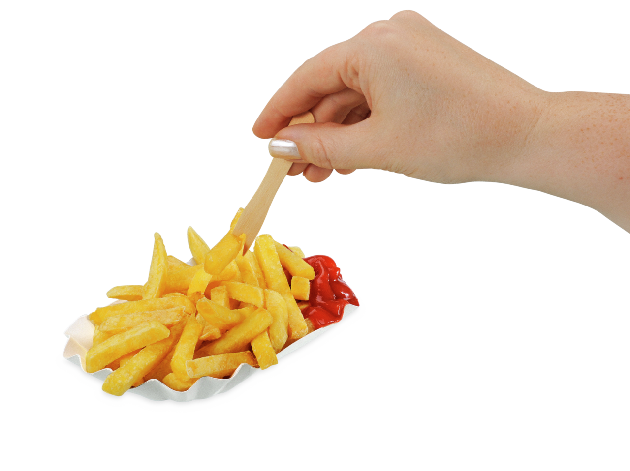 Pommesgabeln sind ideal für kleine Imbiss-Speisen