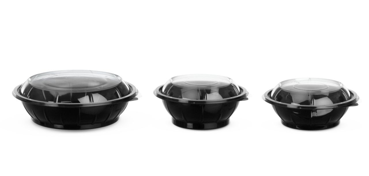 Salatschale aus rPET LIGHT rund & Deckel