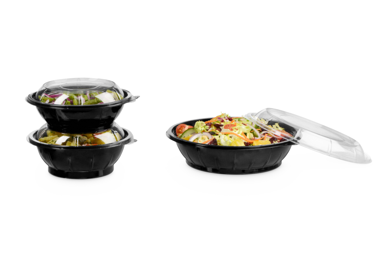 Salatschale aus rPET LIGHT rund & Deckel