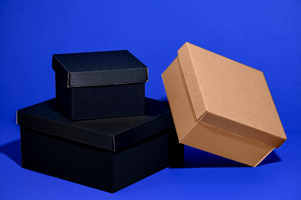Geschenkschachtel mit Deckel «offene Welle»