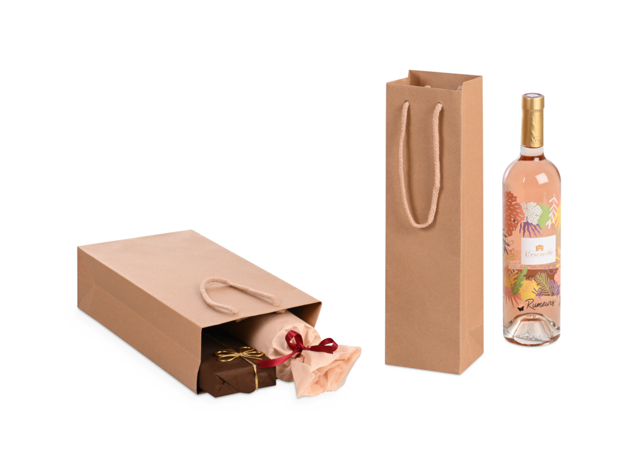 Geschenktasche aus Kraftpapier natur braun