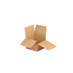 Automatikboden-Karton h&ouml;henvariabel  einwellig , 250&times;250&times;250/130 mm, NIVEAU-BOX