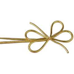 Fertigschleife Gummizugband, gold, LARGE, 500 - 1&rsquo;000 mm