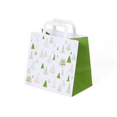 Weihnachts-Tragetasche 260&times;170&times;240 mm, &laquo;Waldweihnacht&raquo;, 70 g/m&sup2; weiss