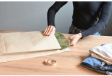 Graspapier-Versandtasche wiederverschliessbar mit Blockboden