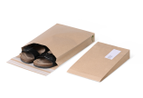 Graspapier-Versandtasche wiederverschliessbar mit Blockboden
