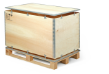 Die Paletten-Container sind geeignet als Fracht- und Exportverpackung für weltweiten Versand