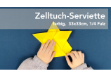 Zelltuch-Serviette farbig 33x33 cm, 1/4-Falz