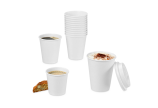 Heissgetränke-Becher PE-beschichtet weiss
