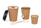 Heissgetränke-Becher PE-beschichtet braun
