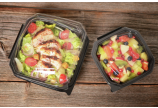 Salatschale aus PET Octaview mit Deckel