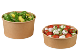 Salat-/Menüschale aus Karton braun rund