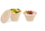 Schale aus Bagasse konisch & Deckel