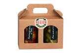Gläserkarton braun