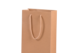 Geschenktasche aus Papier mit stabiler, weicher Kordel aus Baumwolle in Braun/Beige 