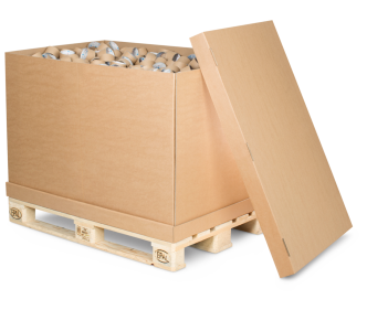 Paletten-Container 4-teilig aus Wellkarton