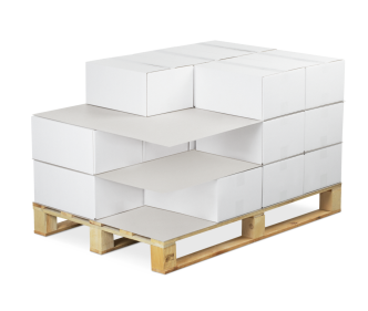 Palettenzwischenlage aus Graukarton