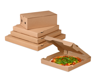 Pizza-Karton braun