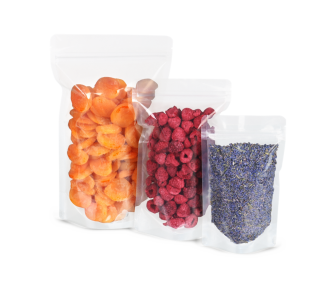 Standbodenbeutel transparent