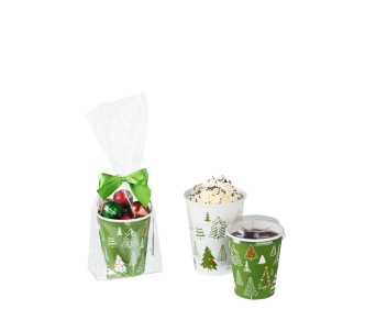 Heissgetränke-Becher PE-beschichtet WALDWEIHNACHT