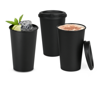 Mehrweg-Becher & Deckel ECO