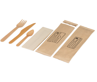 Besteckset aus Holz gewachst