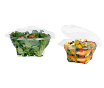 Salatschale aus rPET LIGHT rund mit Deckel