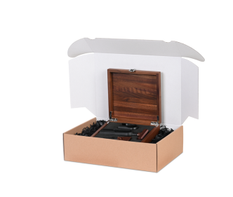 Geschenkschachtel mit Klappdeckel, innen weiss