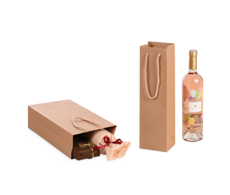 Geschenktasche aus Kraftpapier natur braun